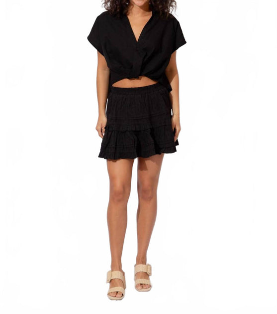 By Together Skye Mini Skirt Black Large 4