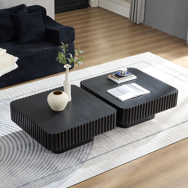 Streamdale Drum Coffee Table Black 4