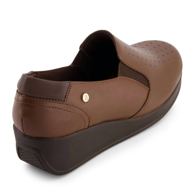 Andrea Women's Leather Moccasins Brown US 8 4