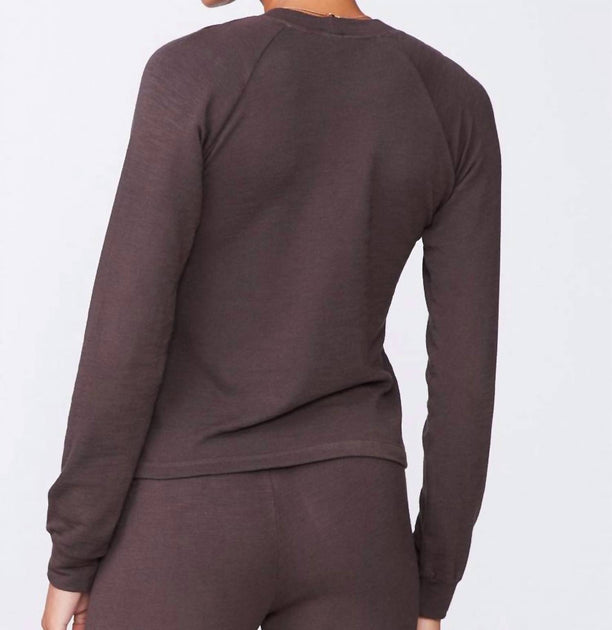 Monrow Peekaboo Sweatshirt Black Medium 4