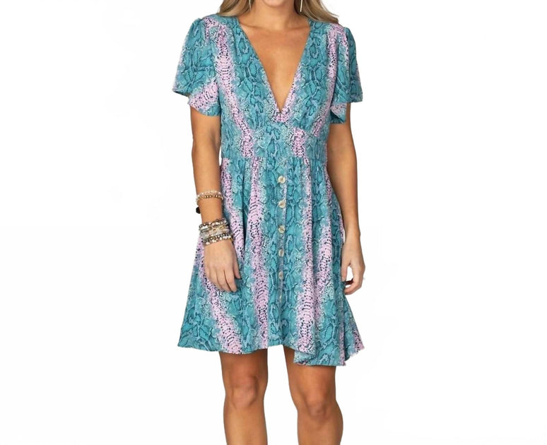 BuddyLove Alba Mini Dress Blue Small 2