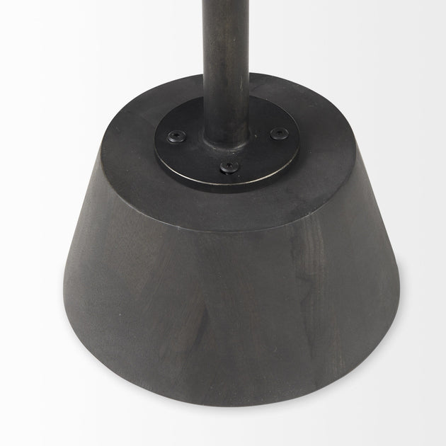 Hivvago Round End Table Black 24in 4
