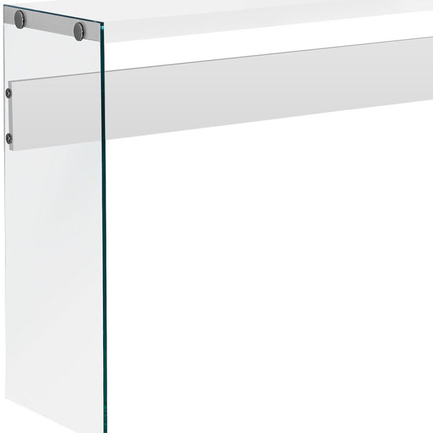 Hivvago Console Table White/Clear 3