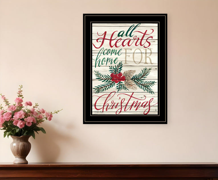 Hivvago Home For Christmas 2 Framed Print Wall Art Black 2