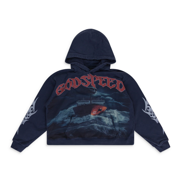 Godspeed Seasick Hoodie Navy Blue Medium 2