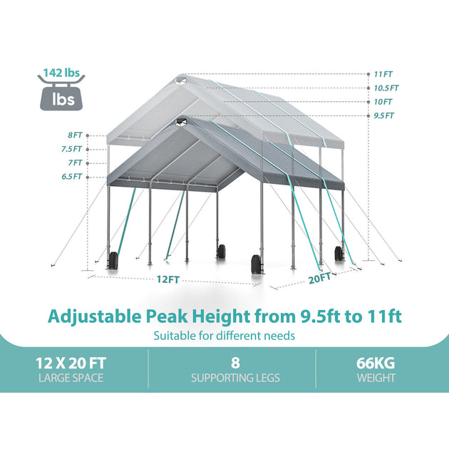 Streamdale Extra Large Carport Canopy 3