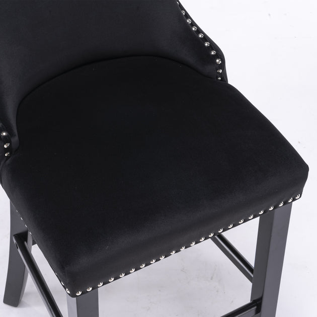 Streamdale Modern Velvet Bar Stool 6
