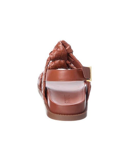 Schutz Kareena Leather Sandal Brown US 9 4