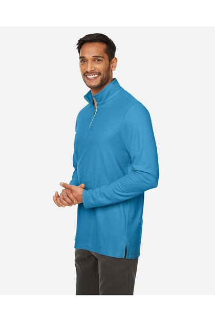 CORE365 Fusion ChromaSoft Pique Quarter-Zip Pullover Blue Small 3