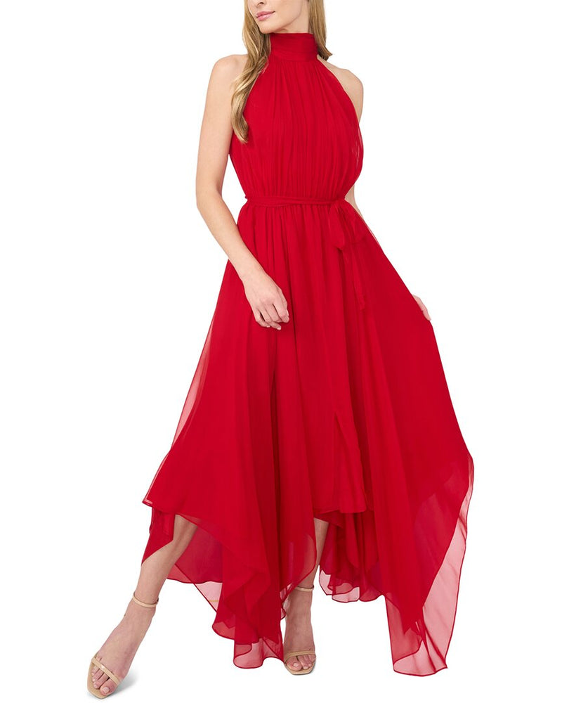 Ted Baker Halter Neck Handkerchief Hem Midi Dress