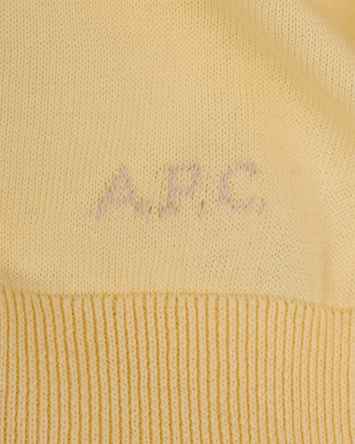A.P.C. V-Neck Button Cardigan Yellow Medium 4