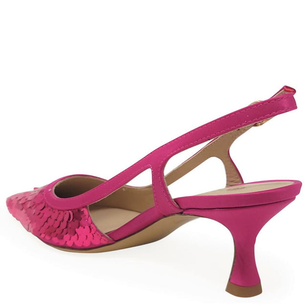 Roberto Festa Sequence Snip Toe Slingback Heel Gold EU 39 4
