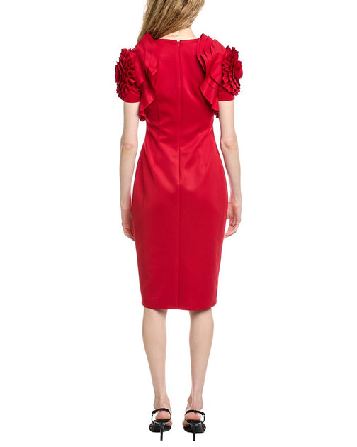 Badgley Mischka Robe Rosette Rouge US 0 3