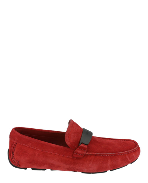 Salvatore Ferragamo Switch Suede Drivers Red US 6 2