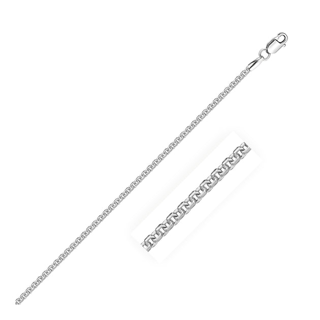 FASHNZFAB Round Box Chain White Gold Silver 2