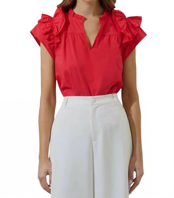 Sugarlips Dillan Blouse Red Small 2