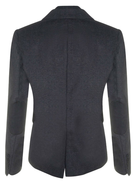 Oliver Tweed Herringbone Wool Blazer Grey XLarge 4
