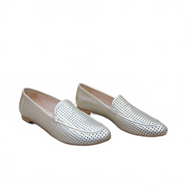 Lalisa Platino Perforated Loafer Silver EU 42 3