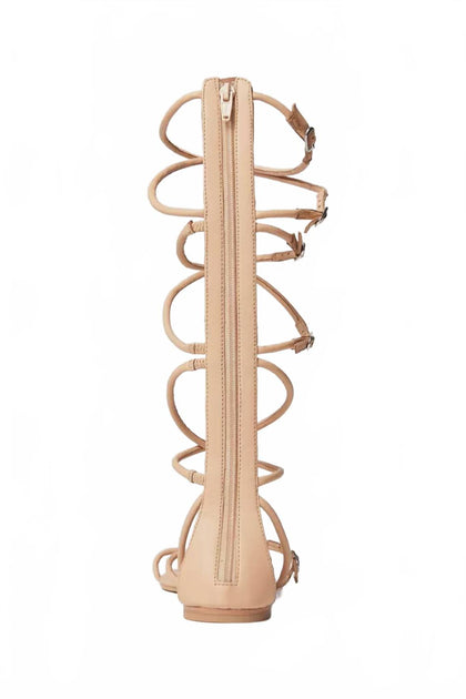 Jeffrey Campbell Gladia Gladiator Sandal Beige US 8 3