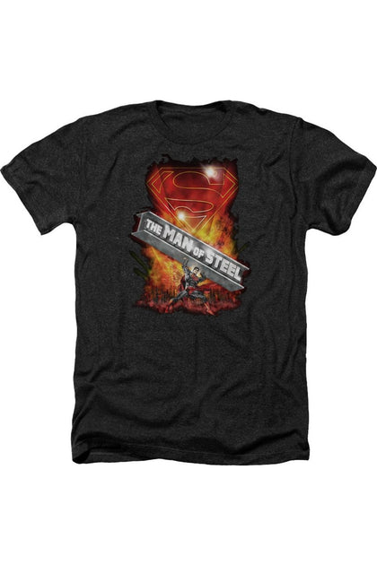 Gildan Superman Steel Girder T-Shirt Black Medium 2