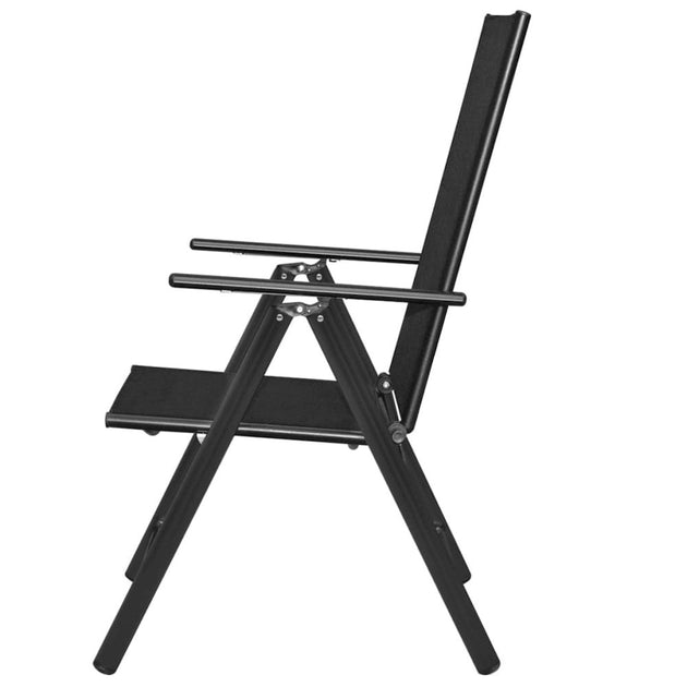 vidaXL Folding Garden Chair Black 4