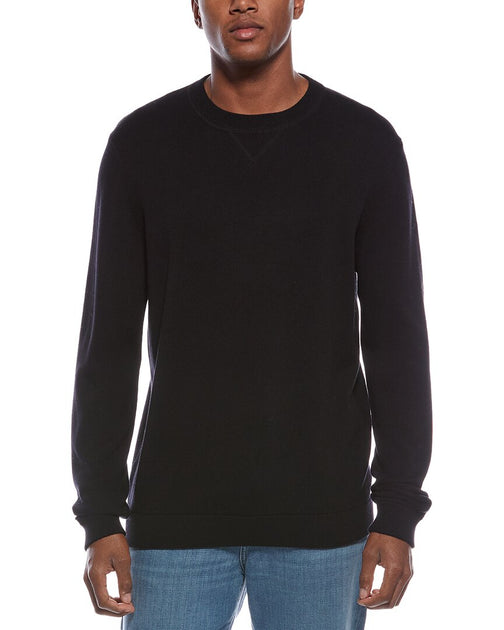 Kier+J Wool-Blend Crewneck Sweatshirt Black Large 2