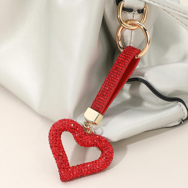 FASHNZFAB Heart Keychain Red One Size 2