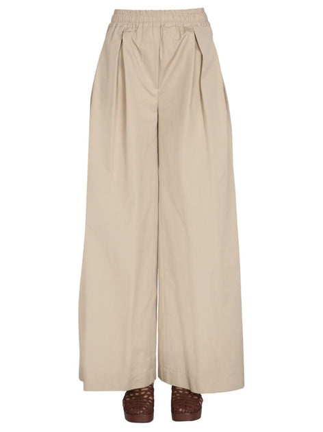 Aspesi Wide-Leg Poplin Pants Beige EU 34 2