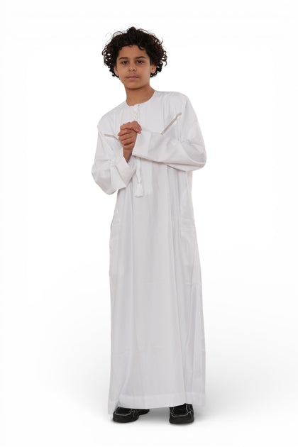 Thobe Marocain pour Garçon - Blanc, 9 Ans 3