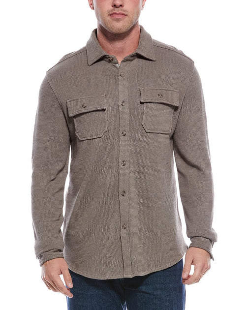 Robert Graham Wayne Knit Shirt Grey Large 2