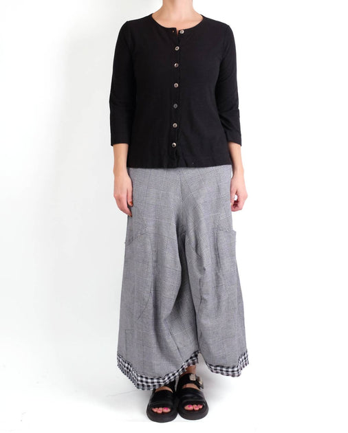 cut loose Easy Three Quarter Sleeve Cardigan Noir XSmall 2