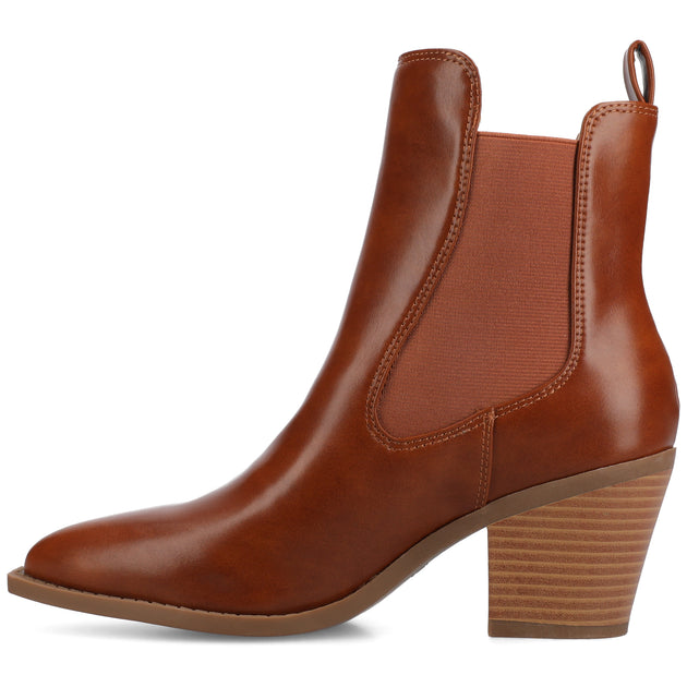 Journee Collection Rosemary Western Chelsea Booties Black US 9 3