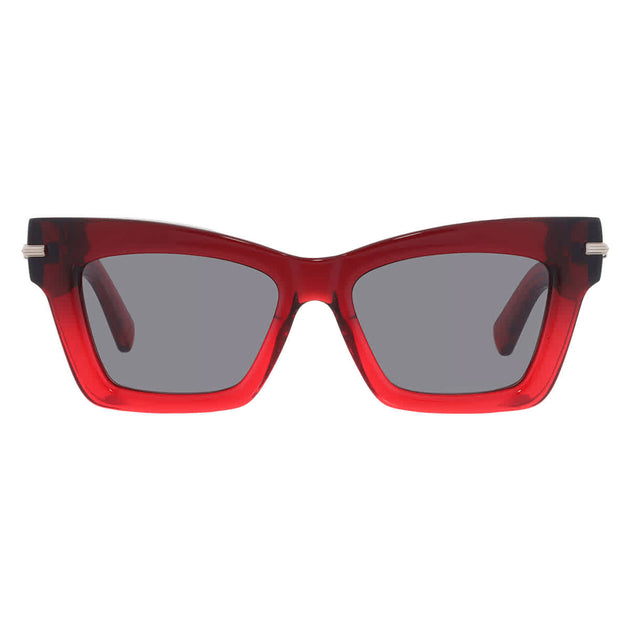 Salvatore Ferragamo SF2039SE 616 Cat Eye Sunglasses - Red / Grey Salvatore Ferragamo Unisex Sunglasses Cat Eye Shape Full Rim  main image 4
