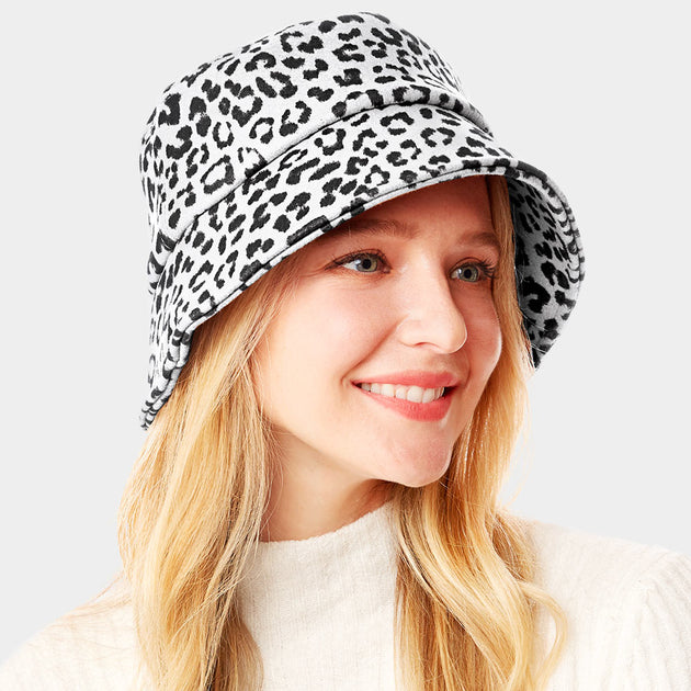 FASHNZFAB Chapeau Bob Léopard Or 4