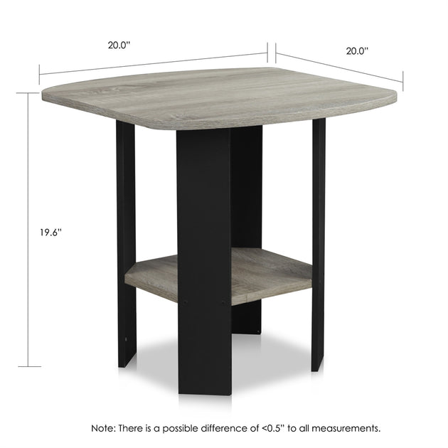 Furinno Simple Design End Table Oak Grey/Black 3
