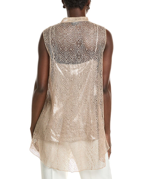 Akris Spitzenbluse Gold US 4 3