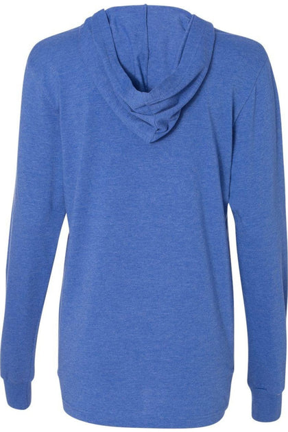 BELLA + CANVAS Jersey Hooded Long Sleeve Tee Blue XSmall 3