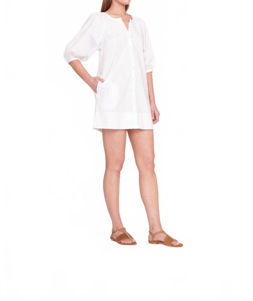STAUD Mini Vincent Dress In White