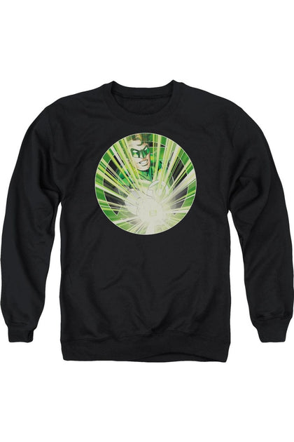 Gildan Green Lantern Light Em Up Crewneck Sweatshirt Black Large 2