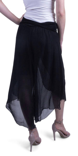 GIGI MODA Selena Wide Leg Silk Pants Black One Size 3