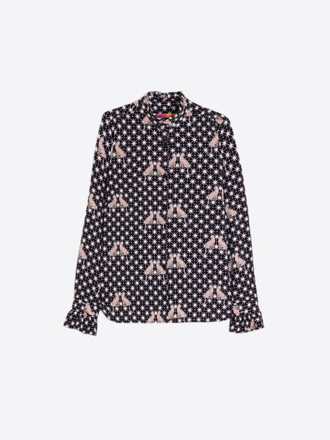Vilagallo Leopard Star Print Shirt Noir EU 40 4