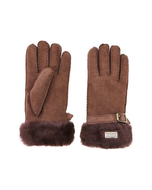 Australia Luxe Collective Sheepskin Gloves Brown Medium 2