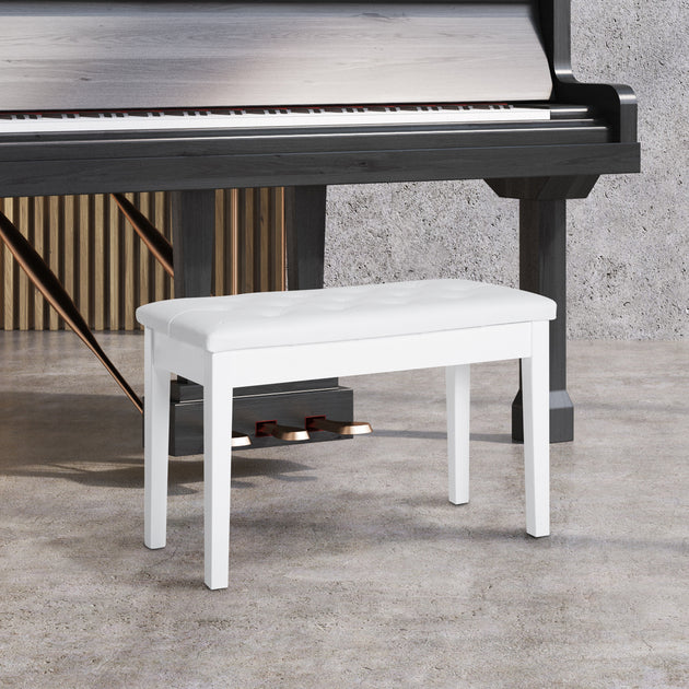 Streamdale Duet Piano Bench White 4