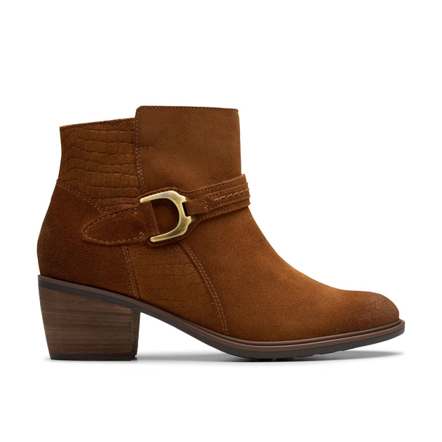 Clarks Neva Buckle Boot Brown US 8.5 2