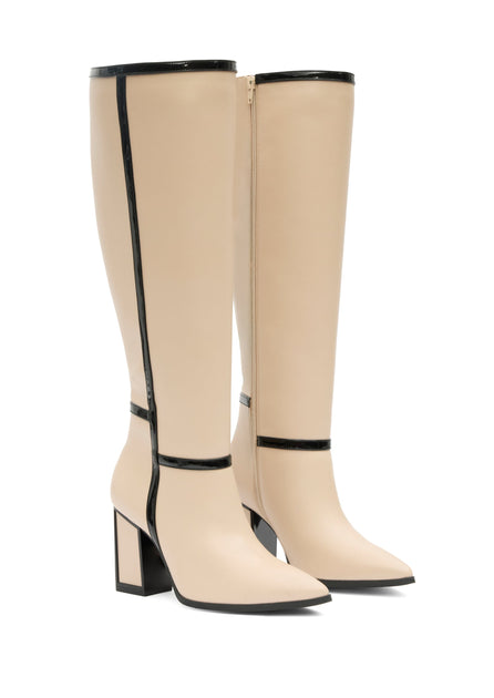 Andrea Tall Riding Boots Beige US 7 4