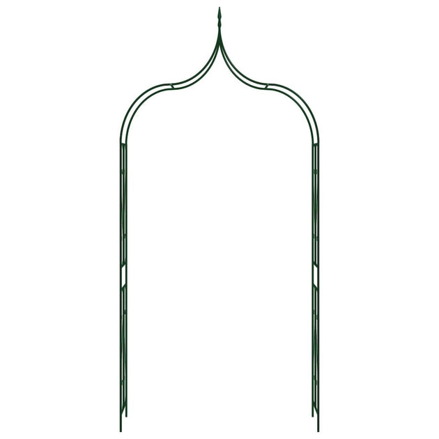 vidaXL Garden Arch Black 47.2x15x101.6 in Iron 3
