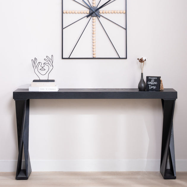 GOODSILO Modern Console Table Black 3