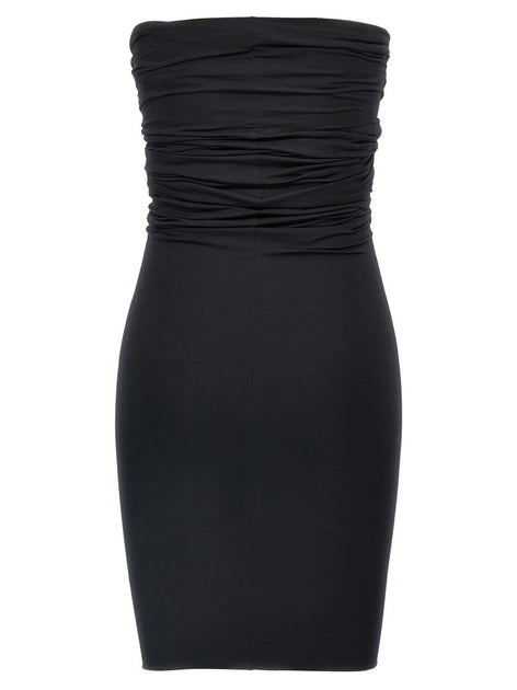 オールインワン・サロペット Rick Owens Off-The-Shoulder Black 'Prong' Mini Dress Rick Owens Off-The-Shoulder Black 'Prong' Mini Dress | ShopSimon