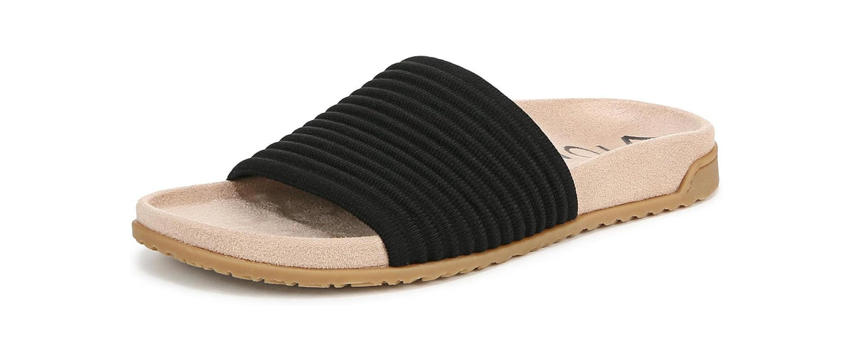 Vionic Evie Knit Slide Sandal Black US 7 2