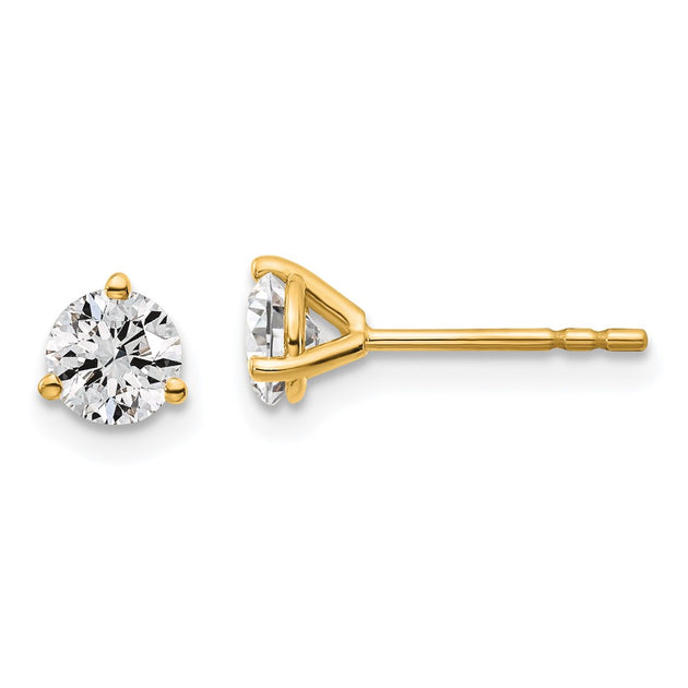 Diamond2Deal Lab Grown Diamond Stud Earrings Silver 5